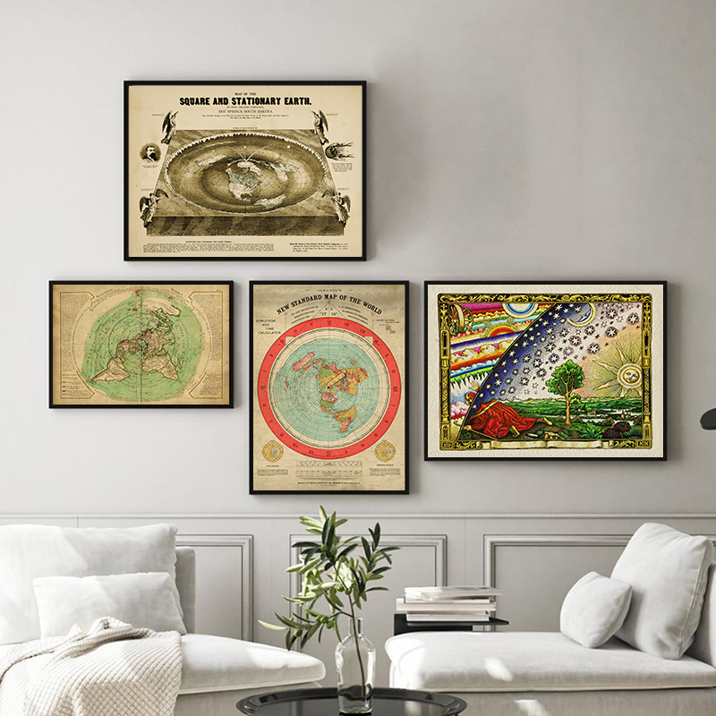 Star Map Poster - Novo mapa do mundo padrão impressão