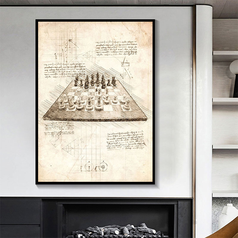 Vintage Abstract Da Vinci Insp - Star Map Poster avaliação e preço