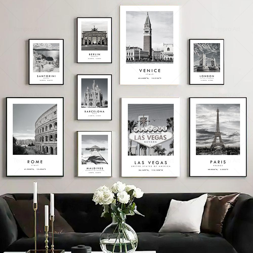 Preto branco cidade viagem fot - Star Map Poster avaliação e preço